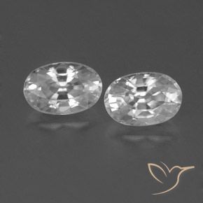 1.67ctw Naturale Bianco Zircone, Ovale, VVS