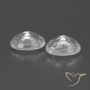 Gemme di Zircone Bianco naturale da 1.67 ct, Ovale, VVS
