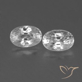 1.71ctw Naturale Bianco Zircone, Ovale, VVS