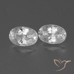 Gemme di Zircone Bianco naturale da 1.71 ct, Ovale, VVS