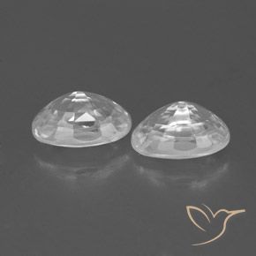 Gemme di Zircone Bianco naturale da 1.71 ct, Ovale, VVS
