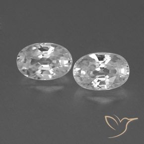 1.69ctw Naturale Bianco Zircone, Ovale, VVS-VS