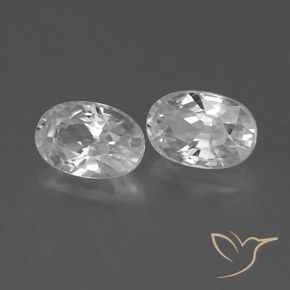 Gemme di Zircone Bianco naturale da 1.69 ct, Ovale, VVS-VS