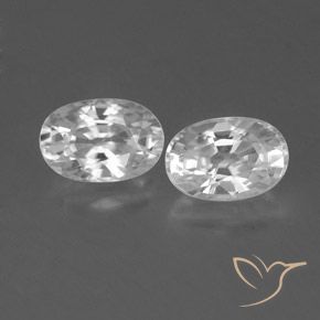 1.65ctw Naturale Bianco Zircone, Ovale, VVS-VS