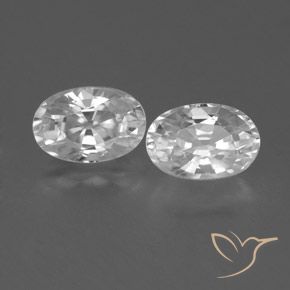 1.78ctw Naturale Bianco Zircone, Ovale, VVS