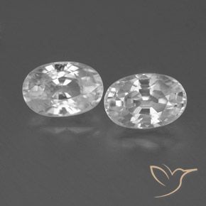 1.82ctw Naturale Bianco Zircone, Ovale, VVS-VS