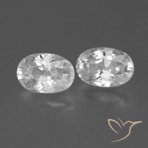 Gemme di Zircone Bianco naturale da 1.82 ct, Ovale, VVS-VS