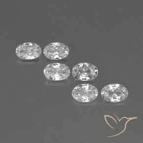 4.01ctw Naturale Bianco Zircone, Ovale, VVS-VS