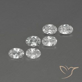 Gemme di Zircone Bianco naturale da 4.01 ct, Ovale, VVS-VS