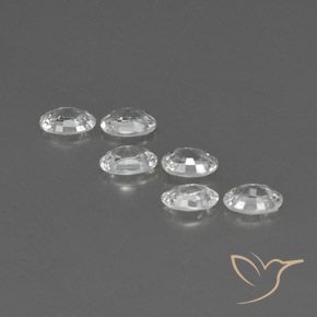 Gemme di Zircone Bianco naturale da 4.01 ct, Ovale, VVS-VS