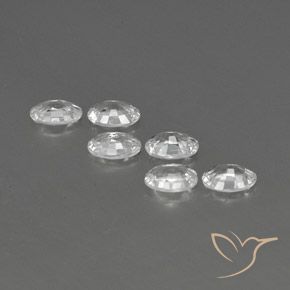 Gemme di Zircone Bianco naturale da 4.12 ct, Ovale, VVS-VS