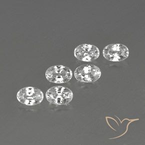 Gemme di Zircone Bianco naturale da 4.61 ct, Ovale, VVS-VS