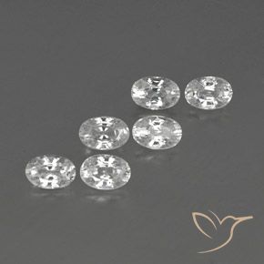 Gemme di Zircone Bianco naturale da 4.97 ct, Ovale, VVS-VS