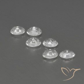 Gemme di Zircone Bianco naturale da 4.97 ct, Ovale, VVS-VS