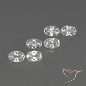 Gemme di Zircone Bianco naturale da 5.00 ct, Ovale, VVS-VS