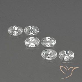 4.61ctw Naturale Bianco Zircone, Ovale, VVS-VS