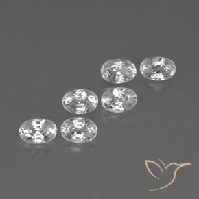 Gemme di Zircone Bianco naturale da 5.09 ct, Ovale, VVS-VS