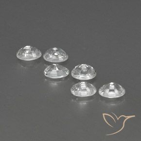 Gemme di Zircone Bianco naturale da 5.09 ct, Ovale, VVS-VS