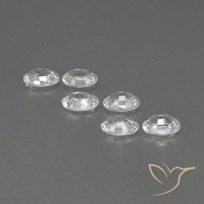 Gemme di Zircone Bianco naturale da 4.34 ct, Ovale, VVS-VS