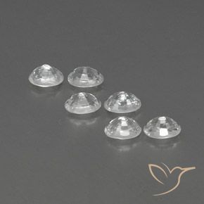Gemme di Zircone Bianco naturale da 5.12 ct, Ovale, VVS-VS