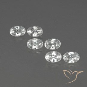 5.04ctw Naturale Bianco Zircone, Ovale, VVS-VS