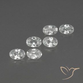 Gemme di Zircone Bianco naturale da 4.66 ct, Ovale, VVS-VS