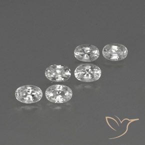 Gemme di Zircone Bianco naturale da 4.72 ct, Ovale, VVS-VS