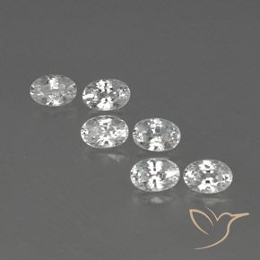 4.63ctw Naturale Bianco Zircone, Ovale, VVS-VS