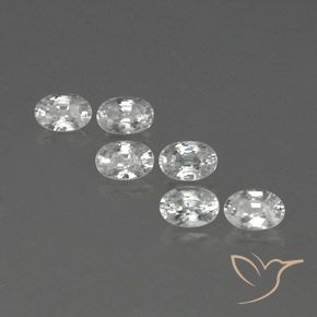 4.64ctw Naturale Bianco Zircone, Ovale, VVS-VS