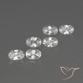 Gemme di Zircone Bianco naturale da 4.64 ct, Ovale, VVS-VS