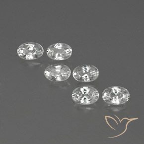 4.67ctw Naturale Bianco Zircone, Ovale, VVS-VS