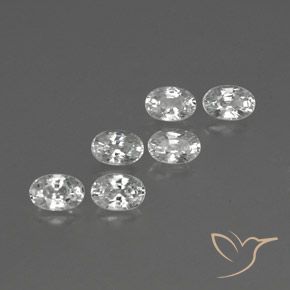 Gemme di Zircone Bianco naturale da 4.67 ct, Ovale, VVS-VS