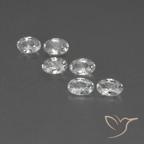 3.96ctw Naturale Bianco Zircone, Ovale, VVS-VS