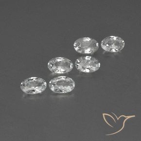 Gemme di Zircone Bianco naturale da 3.96 ct, Ovale, VVS-VS
