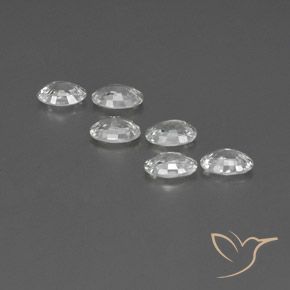 Gemme di Zircone Bianco naturale da 3.96 ct, Ovale, VVS-VS