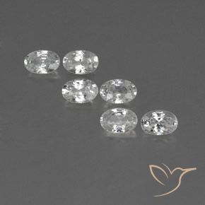 4.14ctw Naturale Bianco Zircone, Ovale, VVS-VS