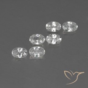Gemme di Zircone Bianco naturale da 4.14 ct, Ovale, VVS-VS