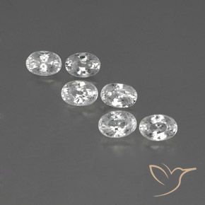 5.05ctw Naturale Bianco Zircone, Ovale, VVS-VS
