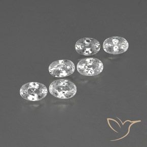 Gemme di Zircone Bianco naturale da 5.05 ct, Ovale, VVS-VS