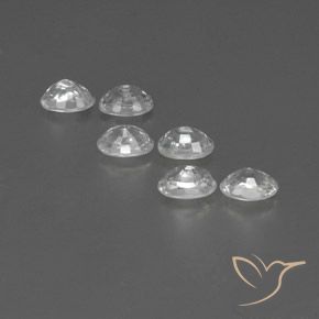 Gemme di Zircone Bianco naturale da 5.05 ct, Ovale, VVS-VS
