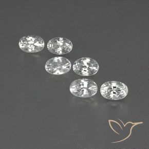 4.69ctw Naturale Bianco Zircone, Ovale, VVS-VS