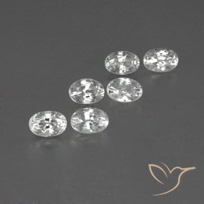 Gemme di Zircone Bianco naturale da 4.69 ct, Ovale, VVS-VS