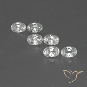 5.02ctw Naturale Bianco Zircone, Ovale, VVS-VS