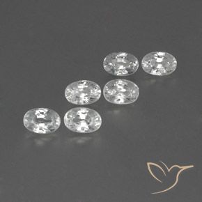 Gemme di Zircone Bianco naturale da 5.02 ct, Ovale, VVS-VS