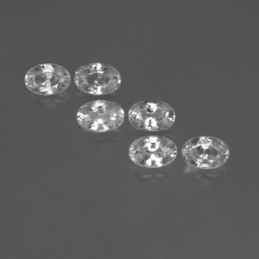 Zircone naturale bianco da  ct, taglio ovale, VVS-VS