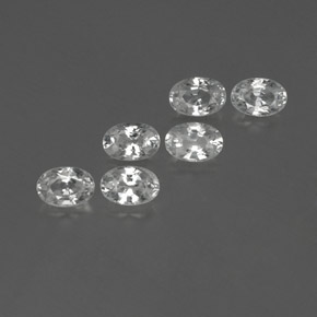 Zircone naturale bianco da  ct, taglio ovale, VVS-VS