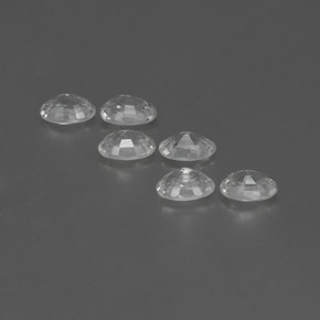 Zircone naturale bianco da  ct, taglio ovale, VVS-VS