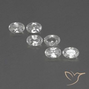 4.54ctw Naturale Bianco Zircone, Ovale, VVS-VS