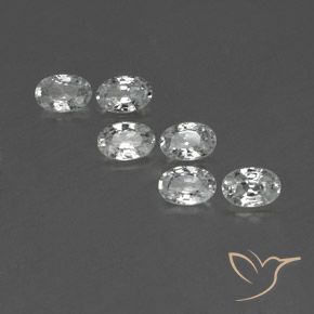 4.13ctw Naturale Bianco Zircone, Ovale, VVS-VS