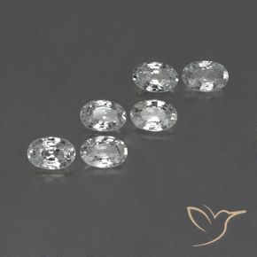Gemme di Zircone Bianco naturale da 4.13 ct, Ovale, VVS-VS